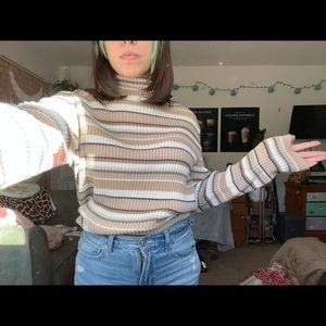 Women’s Turtleneck Striped Shirt- size XL